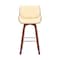 Armen Living Tyler 26" Counter Height Swivel Cream Faux Leather and Walnut Wood Bar Stool LCTYBACRWA26 - alternate 9